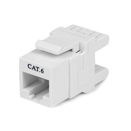 180 Cat 6 Keystone Wall Jack - White