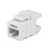 180 Cat 6 Keystone Wall Jack - White