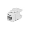 180 Cat 6 Keystone Wall Jack - White