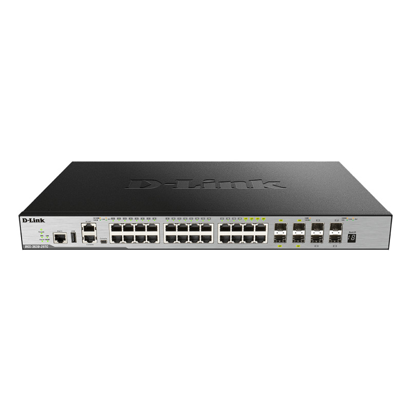 28-Port Layer 3 Gigabit PoE Stack Switch