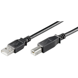 USB2.0 LSZH A-B 3m M-M, BLACK
