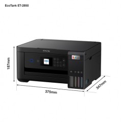 Epson EcoTank Impresora multifunción ET-2850 A4 con depósito de tinta, conexión Wi-Fi, Inyección de tinta, Impresión a color, 57