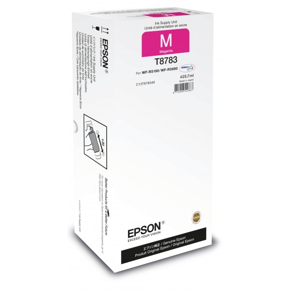 Epson Unidad de suministro de tinta T8783 magenta XXL, Magenta, Tinta a base de pigmentos, 1 pieza(s)