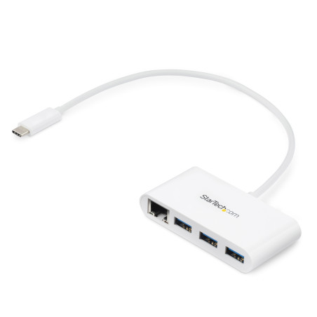 3 Port USB C Hub w/GbE - C to A USB 3.0