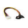 12" LP4 to 2x latching SATA Y Cable