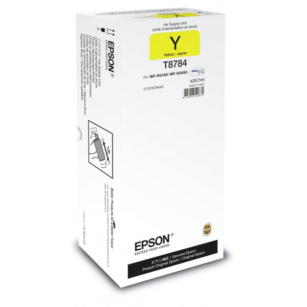 Epson Unidad de suministro de tinta T8784 amarillo XXL, Amarillo, Tinta a base de pigmentos, 1 pieza(s)