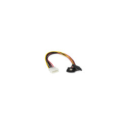 12" LP4 to 2x latching SATA Y Cable