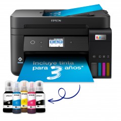 Epson EcoTank Impresora multifunción ET-4850 A4 con depósito de tinta, conexión Wi-Fi, Inyección de tinta, Impresión a color, 48