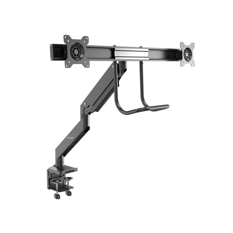 Desk Mount Dual Monitor Arm 32in -Handle