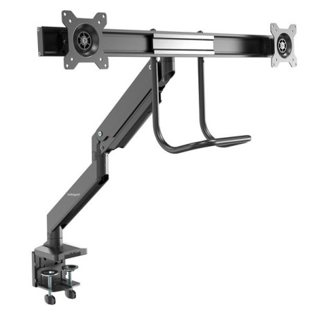 Desk Mount Dual Monitor Arm 32in -Handle