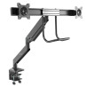 Desk Mount Dual Monitor Arm 32in -Handle