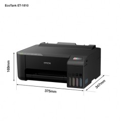 Epson EcoTank ET-1810, Color, 4, 5760 x 1440 DPI, A4, 33 ppm, Impresión dúplex