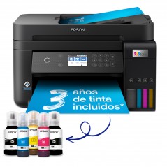 Epson EcoTank Impresora multifunción ET-3850 A4 con depósito de tinta, conexión Wi-Fi, Inyección de tinta, Impresión a color, 48