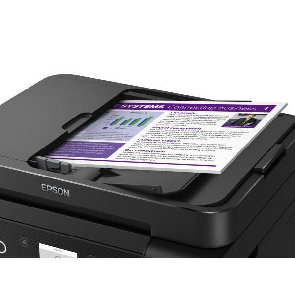 Epson EcoTank Impresora multifunción ET-3850 A4 con depósito de tinta, conexión Wi-Fi, Inyección de tinta, Impresión a color, 48