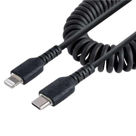 USB C to Lightning Cable 20in Coiled
