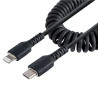 USB C to Lightning Cable 20in Coiled