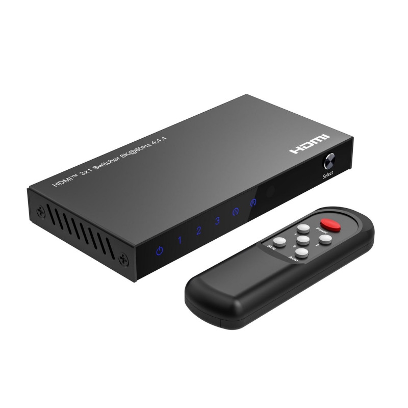 8K@60Hz HDMI Switch 3x1, HDCP