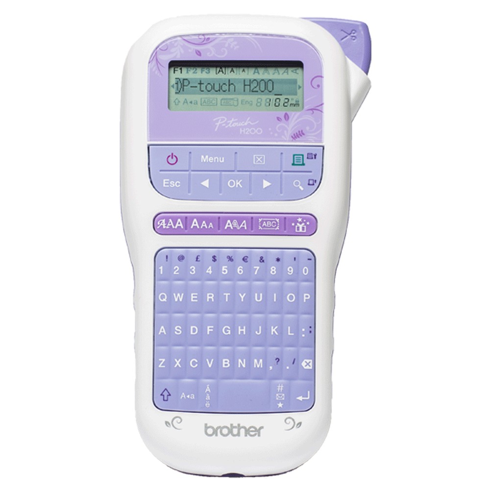 Brother PTH200YP1, QWERTY, TZe, Transferencia térmica, AAA, Alcalino, Azul, Blanco