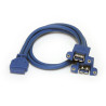 2 Port Motherboard to Panel Mount USB 3