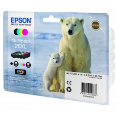 Epson Polar bear Multipack 26XL 4 colores, Negro, Cian, Magenta, Amarillo, Tinta a base de pigmentos, Tinta a base de colorante,