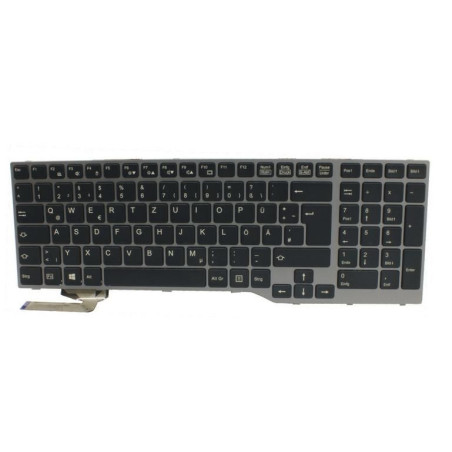 KEYBOARD BLACK W/ BL GERMAN