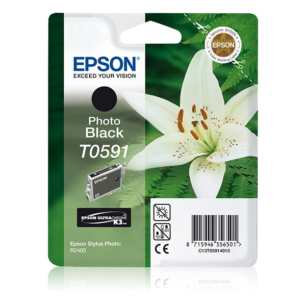 Epson Lily Cartucho T0591 negro foto, Foto negro, Tinta a base de colorante, 1 pieza(s)