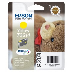 Epson Teddybear Cartucho T0614 amarillo, Amarillo, Tinta a base de pigmentos, 8 ml, 1 pieza(s)