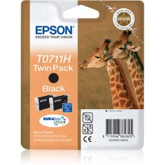 Epson Giraffe Doble juego de cartuchos Negro T0711H Tintas DURABrite Ultra, Negro, Tinta a base de pigmentos, 1 pieza(s), Multip