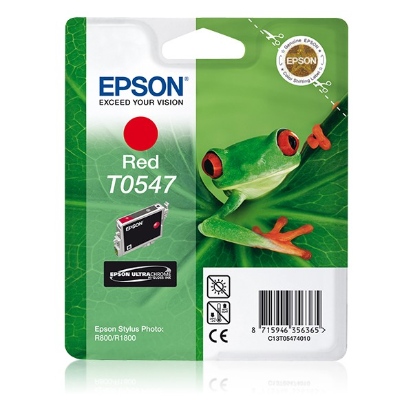 Epson Cartucho T0547 rojo, Rojo, Tinta a base de pigmentos, 13 ml, 1 pieza(s)