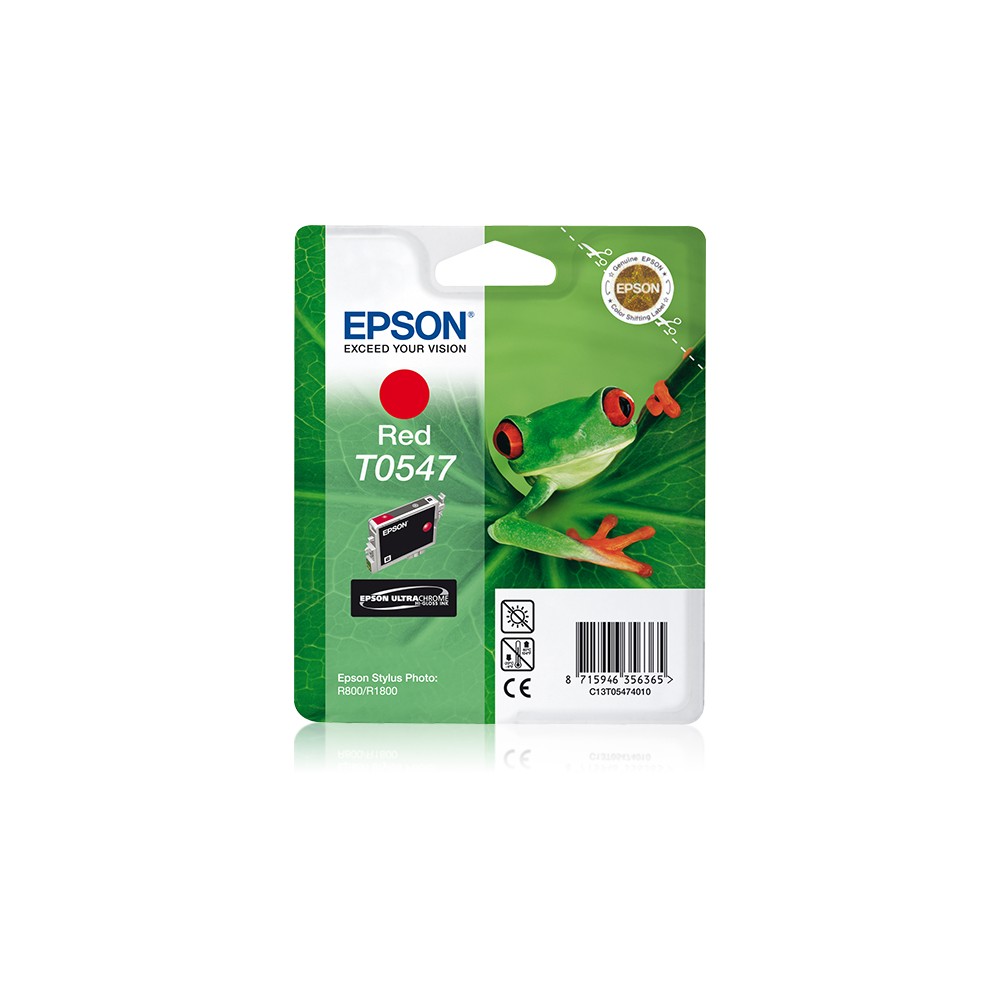 Epson Cartucho T0547 rojo, Rojo, Tinta a base de pigmentos, 13 ml, 1 pieza(s)