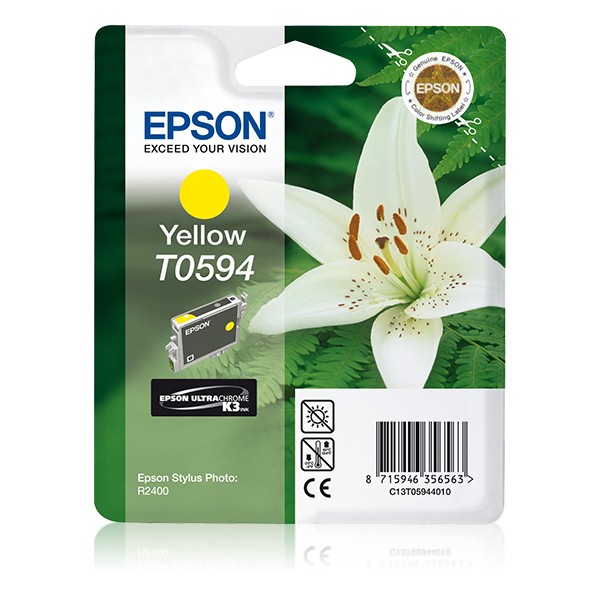 Epson Lily Cartucho T0594 amarillo, Amarillo, Tinta a base de pigmentos, 1 pieza(s)