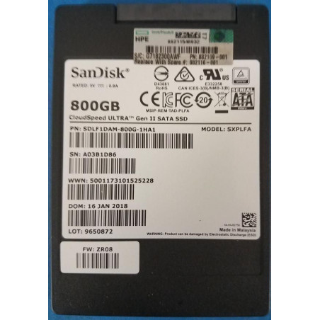 DRV SSD 800GB SFF SATA MU RW