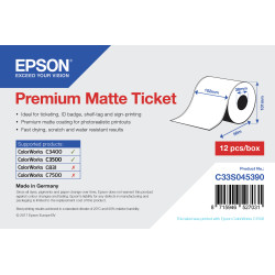 Label/Prem Matte Ticket Roll 102mmx50m