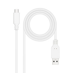 Nanocable Cable USB 2.0 3A, tipo USB-C/M-A/M, Blanco, 0.5 m | APLIUM