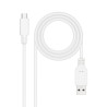 Nanocable Cable USB 2.0 3A, tipo USB-C/M-A/M, Blanco, 0.5 m | APLIUM