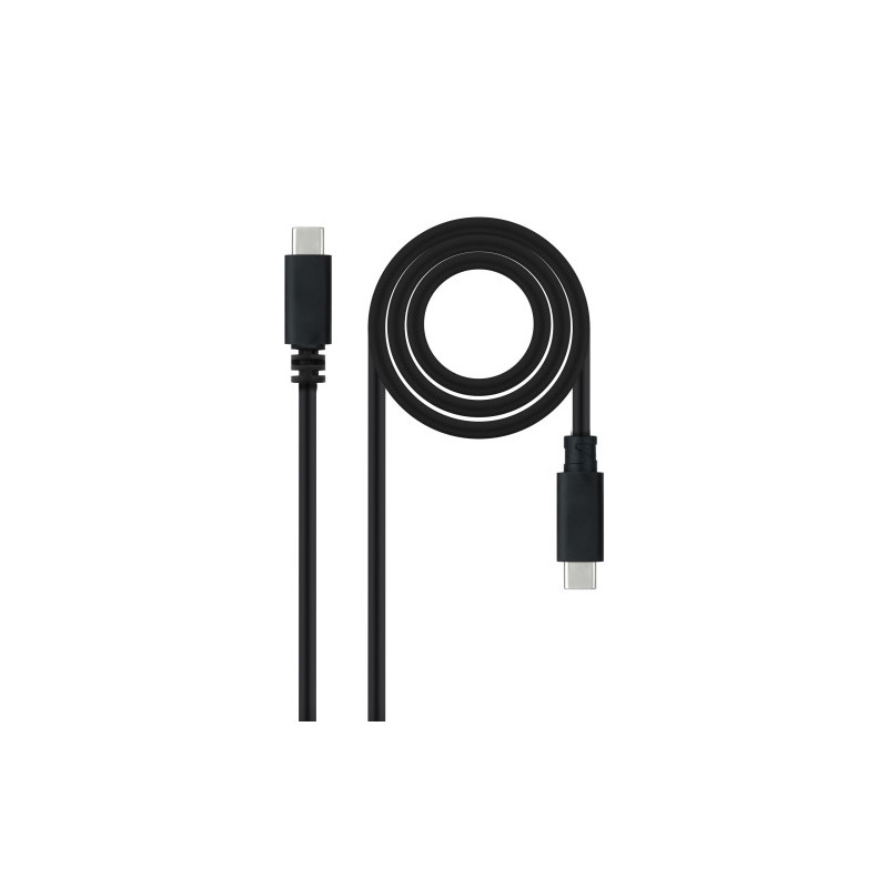 Nanocable Cable USB 2.0 3A, tipo USB-C/M-USB-C/M, Negro, 1.5 | APLIUM