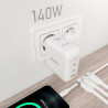 Cargador de Pared GaN Aisens ASCH-140W3P030-W/ 2xUSB Tipo-C/ | APLIUM