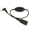 Jabra Connecting Cable Qd To 2.5MM Phone Jack 0.5M Plane | APLIUM