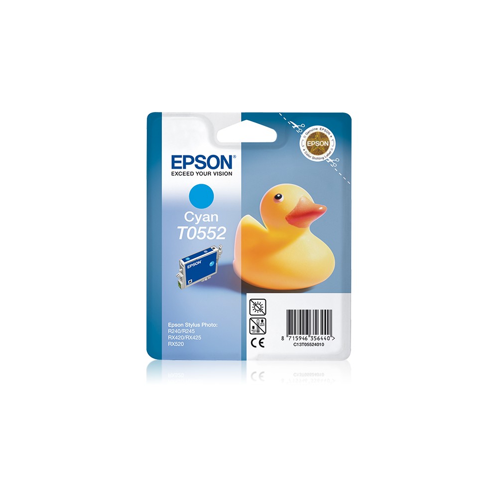 Epson Duck Cartucho T0552 cian (etiqueta RF), Cian, 1 pieza(s)