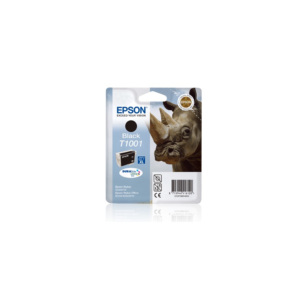 Epson Rhino Cartucho T1001 negro (etiqueta RF), Negro, Tinta a base de pigmentos, 1 pieza(s)