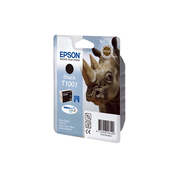 Epson Rhino Cartucho T1001 negro (etiqueta RF), Negro, Tinta a base de pigmentos, 1 pieza(s)