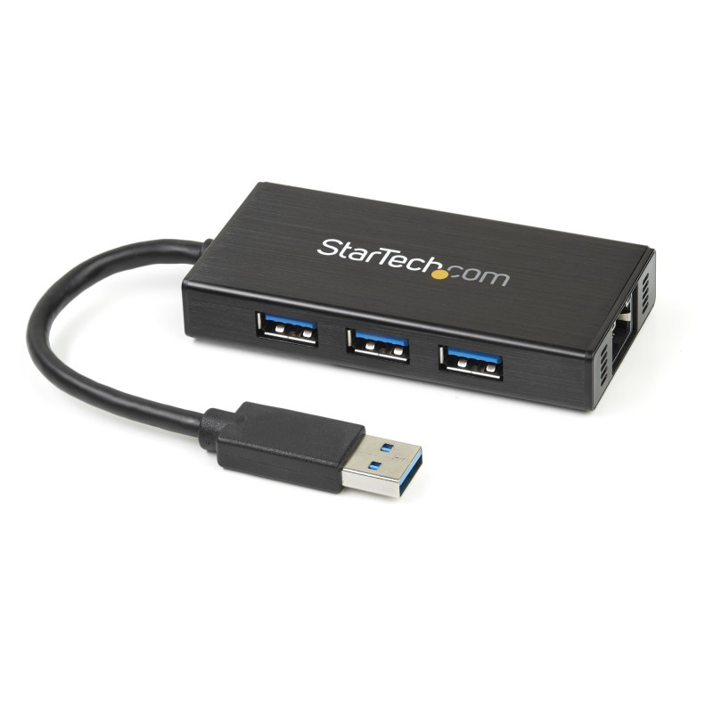 Portable USB 3.0 Hub w/Gigabit Ethernet