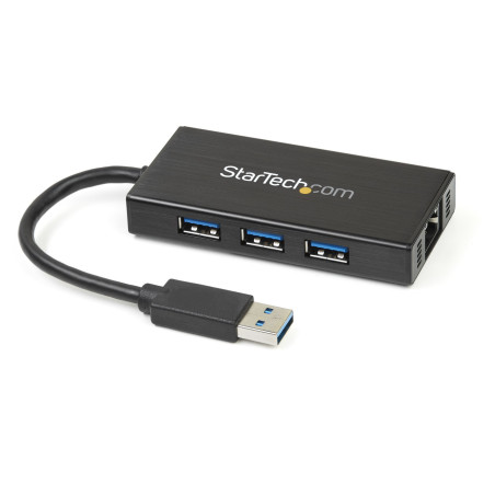 Portable USB 3.0 Hub w/Gigabit Ethernet