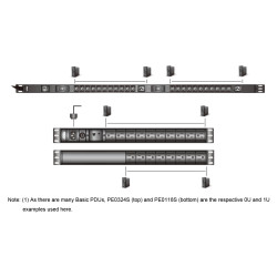 ATEN PE0224SG-AT-G - 24-OUTLET 0U Basic Pdu With Surge | APLIUM