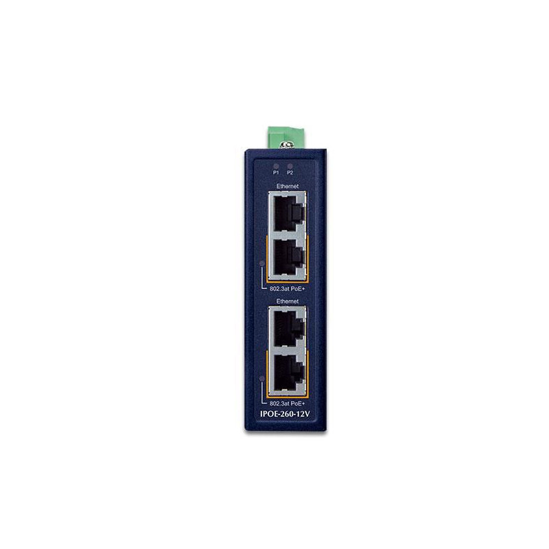 Planet IPOE-260-12V Interruptor PoE Gigabit Ethernet Montabl | APLIUM