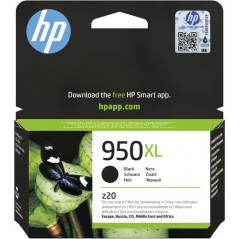 HP Cartucho de tinta original 950XL de alta capacidad negro, Alto rendimiento (XL), Negro, Tinta a base de pigmentos, 53 ml, 1 p