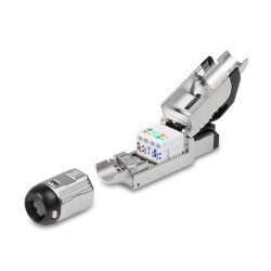 Lindy 62411 conector RJ45 Negro, Plata | APLIUM
