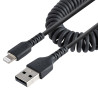 50cm/20in USB to Lightning Cable Coiled