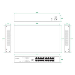 Lanview LVN-1U-16PORT-1G - Unmanaged 16-Port Full | APLIUM