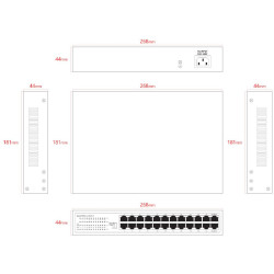 Lanview LVN-1U-24PORT-1G - Unmanaged 24-Port Full | APLIUM
